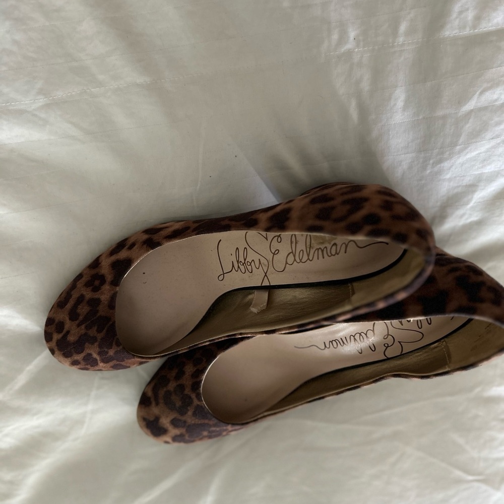 Libby Edelman Brown Leopard Flats
